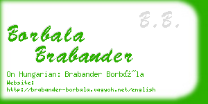 borbala brabander business card